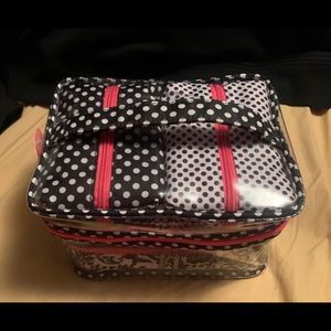 Modella Retro Bloom Train Case, Travel Set, 4 pc